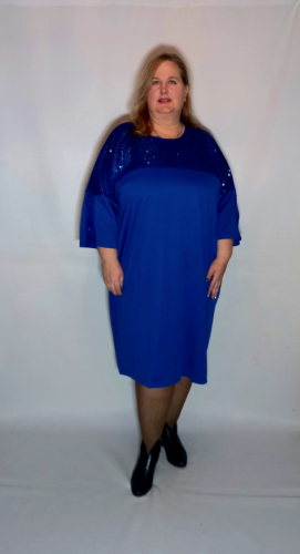 Платье "Вика",электрик (Киргизия, разные фабрики) — размеры 70