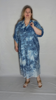 Платье-рубашка "Джинс- вышивка" варенка